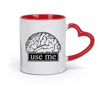DEBINGY céramique Tasse à café, Travail mental Éducation Motivation Signe Science Citation Apprentissage École （11oz/320ml） Cadeau pour homme ou femme Rouge