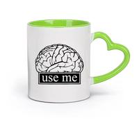 DEBINGY céramique Tasse à café, Travail mental Éducation Motivation Signe Science Citation Apprentissage École （11oz/320ml） Cadeau pour homme ou femme Vert