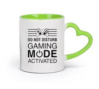 DEBINGY céramique Tasse à thé latte en porcelaine Game Zone Gamer Quotes Game Room Controller Jeux vidéo Game Boy （11oz/320ml） Pour expresso Vert