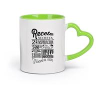 DEBINGY céramique Tasse à thé Secrets de recettes de cuisine espagnole Restaurant Recettes de cuisine Chef Tile Kitchen （11oz/320ml） Toutes occasions Vert