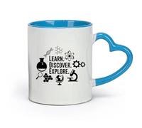 DEBINGY céramique Tasse - Céramique Exploration scientifique Laboratoire Expérience Outils Apprentissage Découverte Exploration （11oz/320ml） Joli cadeau de Noël Bleu