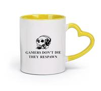 DEBINGY céramique Tasse en céramique pour café, thé et cacao Manette de référence pour gamer Game Boy （11oz/320ml） Excellent cadeau pour les amoureux Jaune