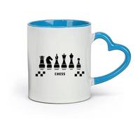 DEBINGY céramique Tasse en céramique pour café, thé et cacao Mode de jeu d'intelligence du club d'échecs （11oz/320ml） Utilisation au café ou au restaurant Bleu