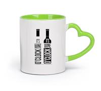 DEBINGY céramique Tasse en céramique pour la maison et le bureau Bouteille de vin Maison Verre à vin Cuisine Bar （11oz/320ml） Pour hommes et femmes Vert