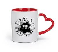 DEBINGY céramique Tasse en céramique pour la maison et le bureau Guide des éditions vintage du Book Club （11oz/320ml） Pour boissons chaudes, latte, cappuccino Rouge