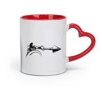 DEBINGY céramique Tasses à café avec anse Guerrier spartiate antique Lance Guerre Épée grecque Attaque Soldat Armée Enfants （11oz/320ml） Café ou cadeau Rouge