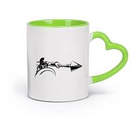 DEBINGY céramique Tasses à café avec anse Guerrier spartiate antique Lance Guerre Épée grecque Attaque Soldat Armée Enfants （11oz/320ml） Café ou cadeau Vert