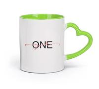 DEBINGY céramique Tasses à café avec anse un an belle salutation mot de calligraphie griffonné manuscrit lettrage au pinceau moderne （11oz/320ml） Café ou cadeau Vert