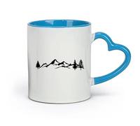 DEBINGY céramique Tasses à café et à thé Côté de voiture, montagne, arbre, forêt, graphiques, camping-car, remorque, 4x4, tout-terrain, SUV （11oz/320ml） Café ou cadeau Bleu