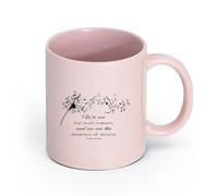 DEBINGY céramique Tasses à café et à thé Notes et citations pour les amateurs de musique de pissenlit Nous sommes des créateurs de musique （11oz/320ml） Joli cadeau de Noël Rose