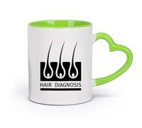 DEBINGY céramique Tasses à café et à thé Salon de beauté Diagnostic capillaire Mode de vie sain Dermatologie （11oz/320ml） Porcelaine fine (céramique) Vert