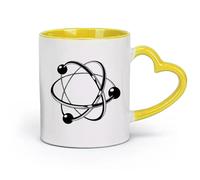 DEBINGY céramique Tasses à café et à thé Sciences de l'électronique atomique Chimie Physique nu ire Éducation des étudiants （11oz/320ml） Joli cadeau de Noël Jaune