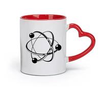 DEBINGY céramique Tasses à café et à thé Sciences de l'électronique atomique Chimie Physique nu ire Éducation des étudiants （11oz/320ml） Joli cadeau de Noël Rouge