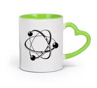 DEBINGY céramique Tasses à café et à thé Sciences de l'électronique atomique Chimie Physique nu ire Éducation des étudiants （11oz/320ml） Joli cadeau de Noël Vert