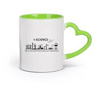DEBINGY céramique Tasses à chocolat chaud Citations d'inspiration scientifique Laboratoire de chimie Vie scolaire （11oz/320ml） Pour expresso Vert