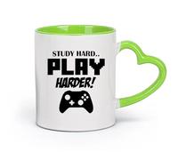 DEBINGY céramique Tasses à thé, à café et à chocolat chaud Jeu vidéo Gamer Boy Gamepad Eat Sleep Play Games （11oz/320ml） Pour le bureau et la maison Vert