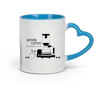 DEBINGY céramique Tasses à thé, à café et à chocolat chaud Machine à café Tasse à thé Boutique Logo Cuisine （11oz/320ml） Pour la maison ou le travail Bleu