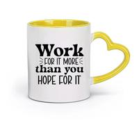 DEBINGY céramique Tasses à thé, à café et à chocolat chaud Motivation au travail d'équipe Team Building （11oz/320ml） Bureau, maison, café, lave-vaisselle et micro-ondes Jaune