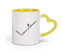 DEBINGY céramique Tasses blanches Citations de motivation, citations sur la bonne direction, homme qui réussit, bon signe （11oz/320ml） Joli cadeau de Noël Jaune