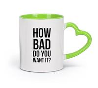 DEBINGY céramique Tasses durables À quel point le voulez-vous ? Citations de motivation pour l'entraînement de gymnastique （11oz/320ml） Restaurant, bureau Vert