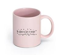 DEBINGY céramique Tasses durables Quand les lumières s'éteignent, citation en espagnol avec des étoiles （11oz/320ml） Utilisation au café ou au restaurant Rose