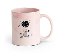 DEBINGY céramique Tasses en grès pour café, thé École de personnages de dessins animés du Petit Prince Renard （11oz/320ml） Pour hommes et femmes Marmorrosa