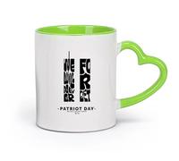 DEBINGY céramique Tasses en grès pour café, thé Le Memorial Day du 11 septembre que nous n'oublierons jamais （11oz/320ml） Idéal pour la maison et le bureau Vert