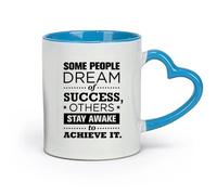 DEBINGY céramique Tasses et tasses tendance Phrase de motivation Citation Typographie Culture d'entreprise （11oz/320ml） Pour la maison ou le travail Bleu