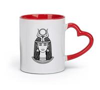 DEBINGY céramique Tasses pour la maison et le bureau Déesse égyptienne antique Reine égyptienne Néfertiti Cléopâtre （11oz/320ml） Restaurant, bureau Rouge