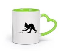 DEBINGY céramique Tasses pour la maison et le bureau Enquête sur l'empreinte d'une agence de détectives à la loupe （11oz/320ml） Joli cadeau de Noël Vert