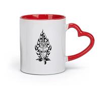 DEBINGY céramique Tasses pour la maison et le bureau Marines Marines Soldats de l'armée Morts à la guerre （11oz/320ml） Cadeau de bureau unique pour femme et homme Rouge