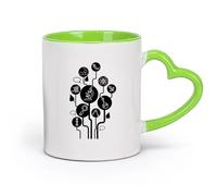 DEBINGY céramique Verres en céramique pour la maison Laboratoire de chimie de l'école des sciences chimiques （11oz/320ml） Pour expresso, service à thé Vert