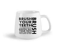 DEBINGY Fruta de cerámica Café y Bebidas Calientes Cepillarse los dientes en el consultorio del dentista （14oz/400ml） Regalo único de oficina para mujeres y hombres