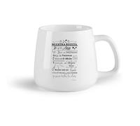 DEBINGY Fruta de cerámica Café y Bebidas Calientes Recetas Españolas Cocina Del Restaurante Nuestra Receta （14oz/400ml） Oficina, hogar, cafetería, apto para lavavajillas y microondas