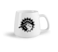 DEBINGY Fruta de cerámica Taza de café con estilo Barbería Tijeras Maquinilla de afeitar Corte de pelo Peluquería （14oz/400ml） Regalo para hombre o mujer