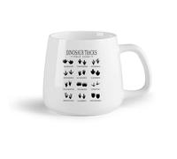 DEBINGY Fruta de cerámica Taza de Café Guía de campo de huellas de dinosaurios de dibujos animados Playhouse Park Dinosaur Tracks （14oz/400ml） Para el hogar o el trabajo
