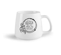 DEBINGY Fruta de cerámica Taza de Café Versículo bíblico Cantar de los Cantares 3:4 Cita Corona Inspiración Cristiana （14oz/400ml） Restaurante, oficina