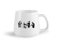 DEBINGY Fruta de cerámica Taza de Cerámica para Café, Té y Cacao Banda de Jazz Instrumento Musical Banda Jazz （14oz/400ml） Ideal para usar en casa y la oficina