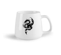 DEBINGY Fruta de cerámica Taza de Cerámica para Hogar y Oficina Alas voladoras mágicas del dragón mítico （14oz/400ml） Para bebidas calientes, latte, capuchino