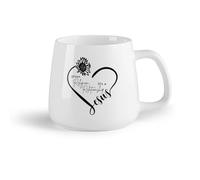 DEBINGY Fruta de cerámica Taza de Cerámica Versículos de la Biblia Corazón de Jesús Esto no es religión Relación Flor （14oz/400ml） Apto para lavavajillas
