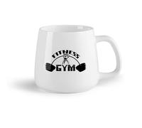 DEBINGY Fruta de cerámica Taza de porcelana Centro de fitness Centro Sala de ejercicios Estudio de musculación Club Logotipo （14oz/400ml） Para el hogar o el trabajo
