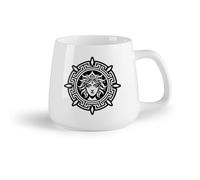 DEBINGY Fruta de cerámica Taza de regalo original Un icono de estilo glifo del símbolo de la diosa Gaia. （14oz/400ml） Elegante y duradero: apto para microondas y lavavajillas