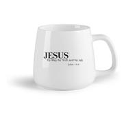DEBINGY Fruta de cerámica Taza de té Jesús es el camino, la verdad y la vida. Juan 14:6. Versículo bíblico cristiano. Citas inspiradoras. （14oz/400ml） Apto para microondas