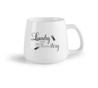 DEBINGY Fruta de cerámica Taza de té Lavandería Historia interminable Pinzas para la ropa Lavandería Baño Lavandería （14oz/400ml） Para el hogar o el trabajo