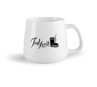 DEBINGY Fruta de cerámica Taza de té Logotipo de comida rápida Hamburguesa Comida rápida y deliciosa Logotipo de restaurante Cola Refresco Restaurante Cocina （14oz/400ml） Para hombres y mujeres