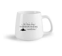 DEBINGY Fruta de cerámica Taza de té Los gemelos los dejan dormir cuando se despiertan moverán montañas citas niños （14oz/400ml） Para cafetería o restaurante