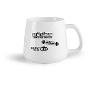 DEBINGY Fruta de cerámica Taza de té Más poderoso que tus excusas: motivación, ganancias sin dolor, gimnasio （14oz/400ml） Para leche, té, cola y agua