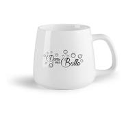 DEBINGY Fruta de cerámica Taza de té o café original Baño de burbujas francés Dans Ma Bulle Ducha relajante （14oz/400ml） Ideal para el hogar, la oficina, cafeterías, ideas de regalo