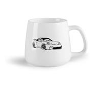 DEBINGY Fruta de cerámica Taza de té o café original Taller de reparación de coches deportivos para niños （14oz/400ml） Tazas de cerámica para el hogar o el trabajo