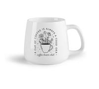 DEBINGY Fruta de cerámica Taza de Té y Café Genial Una taza de café siempre es una buena idea Caffeine Lovers Club （14oz/400ml） Ideal para usar en casa y la oficina